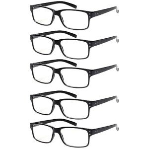 5 Pairs Spring Hinge Reading Glasses 1.50