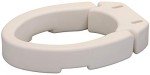 NOVA Medical Products Hinged Toilet Seat Riser Lift Up and Down Raised Toilet Seat For Under Seat For Elongated Seat Color, White, (Pack of ), 1 Count