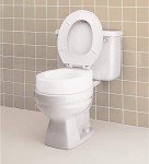 Carex Toilet Seat Riser, Round Raised Toilet Seat Adds 3.5 inches to Toilet Height, for Assistance Bending or Sitting, 300 Pound Weight Capacity Toilet Riser
