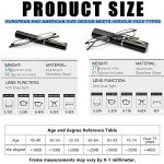 Slim Mini Metal Reading Glasses with Case - Black