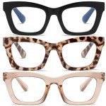 FSRTEP Oprah Readers - 3 Pack with Blue Light Blocking
