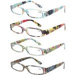 Kerecsen Women's Fashion Reading Glasses - 4 Pack