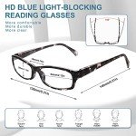 5 Pack Blue Light Blocking Reading Glasses