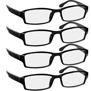 TruVision 1.75x Black Reading Glasses - 4 Pack