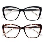 Trendy Oversized Blue Light Reading Glasses for Women