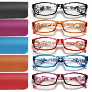 5 Pack Blue Light Blocking Reading Glasses for Women