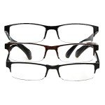 Foster Grant Men's 3-Pack Rectangular Reading Glasses