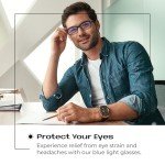 Bold Face Blue Light Blocking Reading Glasses +1.50