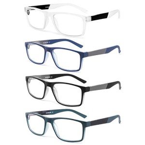 Blue Light Blocking Reading Glasses - 4 Pack