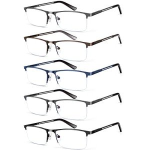 KONHAGO Blue Light Blocking Half Frame Reading Glasses
