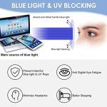 KONHAGO Blue Light Blocking Half Frame Reading Glasses