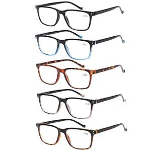 5 Pack Comfortable Reading Glasses for Men & Women
