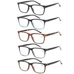 5 Pack Comfortable Reading Glasses for Men & Women