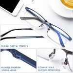 KONHAGO Blue Light Blocking Half Frame Reading Glasses