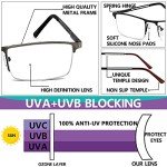JJWELL 3 Pack Blue Light Blocking Reading Glasses