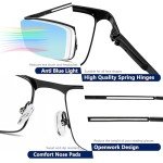 Blue Light Blocking Reading Glasses for Men - 3 Pack
