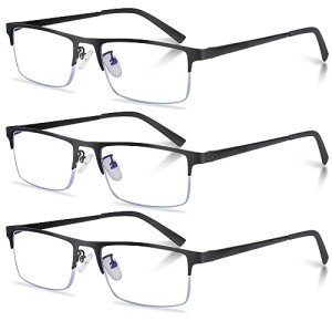 Anourney 3-Pack Lightweight Readers with Blue Light Blocker