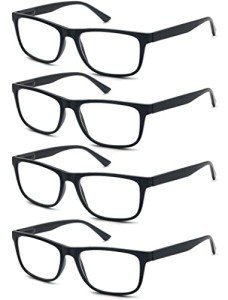 Large Oversized Black Reading Glasses for Men 4 Pk