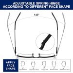 Blue Light Blocking Reading Glasses for Men - 3 Pack