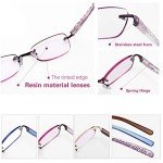 3-Pack Stylish Rimless Reading Glasses for Women