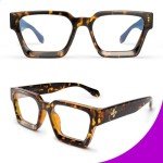 VISOONE Unisex River Reading Glasses - Turtle Shell