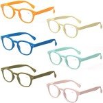 6-Pack Colorful Reading Glasses with Spring Hinges