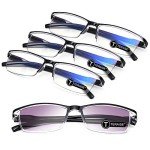 4-Pack Blue Light Blocking Reading Glasses 2.0X
