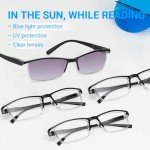 4-Pack Blue Light Blocking Reading Glasses 2.0X
