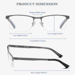 Eyecedar 5-Pack Classic Square Reading Glasses