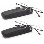 DOUBLETAKE Reading Glasses - 2 Pairs in Case