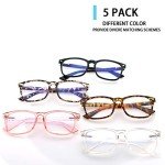 5 Pack Blue Light Blocking Reading Glasses