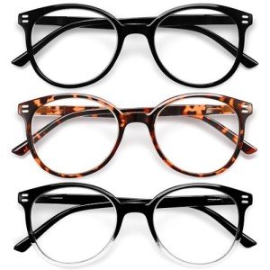 Blue Light Blocking Reading Glasses - 3 Pack