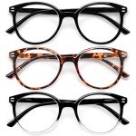 Blue Light Blocking Reading Glasses - 3 Pack