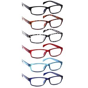 6-Pack Blue Light Blocking Reading Glasses