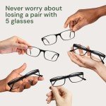 5-Pack Blue Light Blocking Reading Glasses