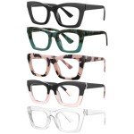 ZEHEXA Blue Light Blocking Reading Glasses 5 Pack