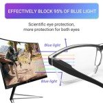 LUFF 4Pcs Lightweight Anti-Blue Ray Reading Glasses