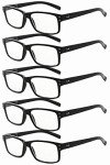 Eyekepper 5 Pack Classic Men's Reading Glasses +1.50