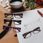 5 Pack Blue Light Blocking Reading Glasses