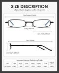 3 Pack Slim Pocket Reading Glasses with Case
