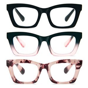 KoKoBin 3-Pack Women's Blue Light Blocking Glasses