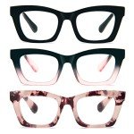 KoKoBin 3-Pack Women's Blue Light Blocking Glasses