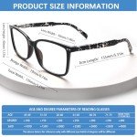 5 Pack Stylish Blue Light Blocking Reading Glasses