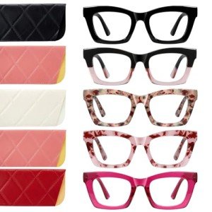 5 Pack Blue Light Blocking Reading Glasses