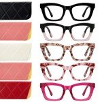 5 Pack Blue Light Blocking Reading Glasses