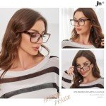 JM 3 Pack Retro Square Blue Light Reading Glasses