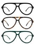 AMOMOMA 3 Pack Retro Blue Light Reading Glasses