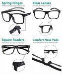 Eyekepper 5-Pack Oversized Square Reading Glasses