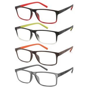 4 Pack Blue Light Blocking Reading Glasses 1.75