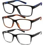 Men's Blue Light Blocking Reading Glasses - 3 Pack